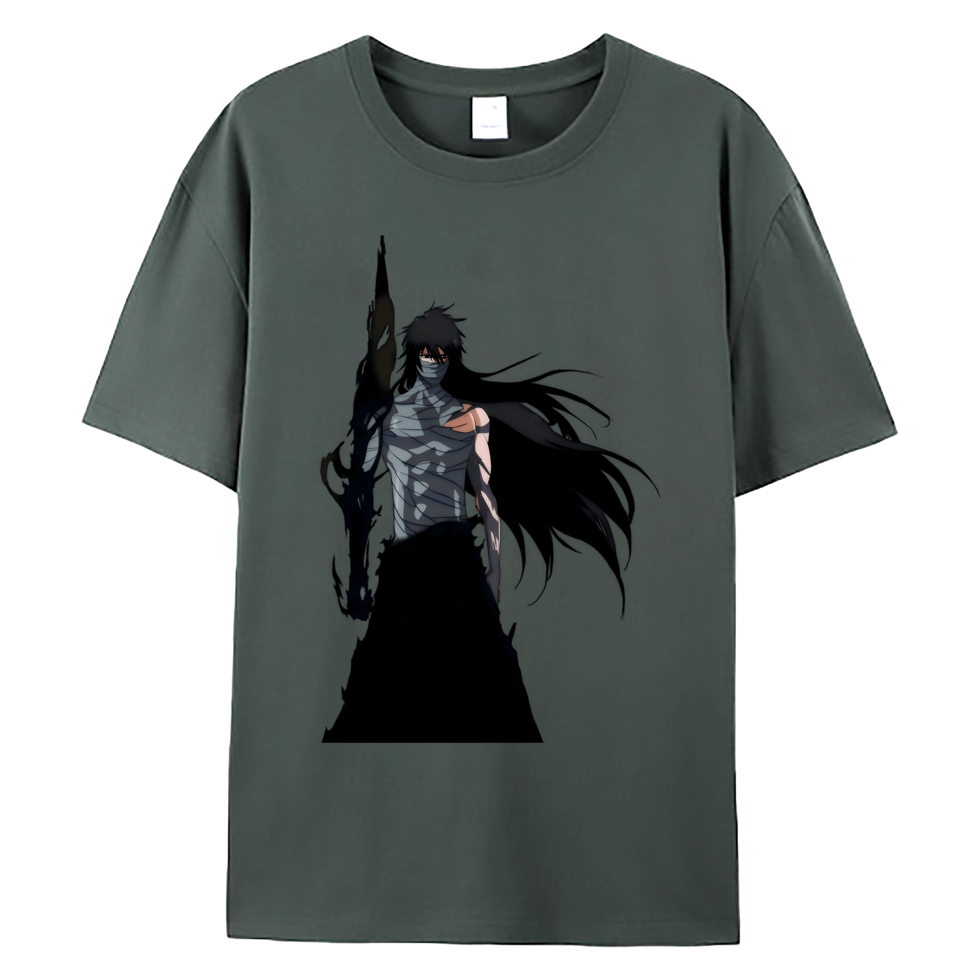 （画像用） ブリーチ 黒崎一護（くろさき いちご）BLEACH Kurosaki Ichigo 綿100％ メンズ半袖Tシャツ｜肌触りやわらか＆通気性